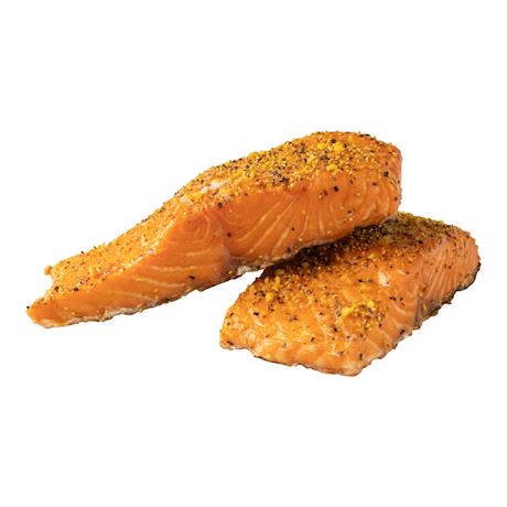 Warm gerookte zalmlende peper